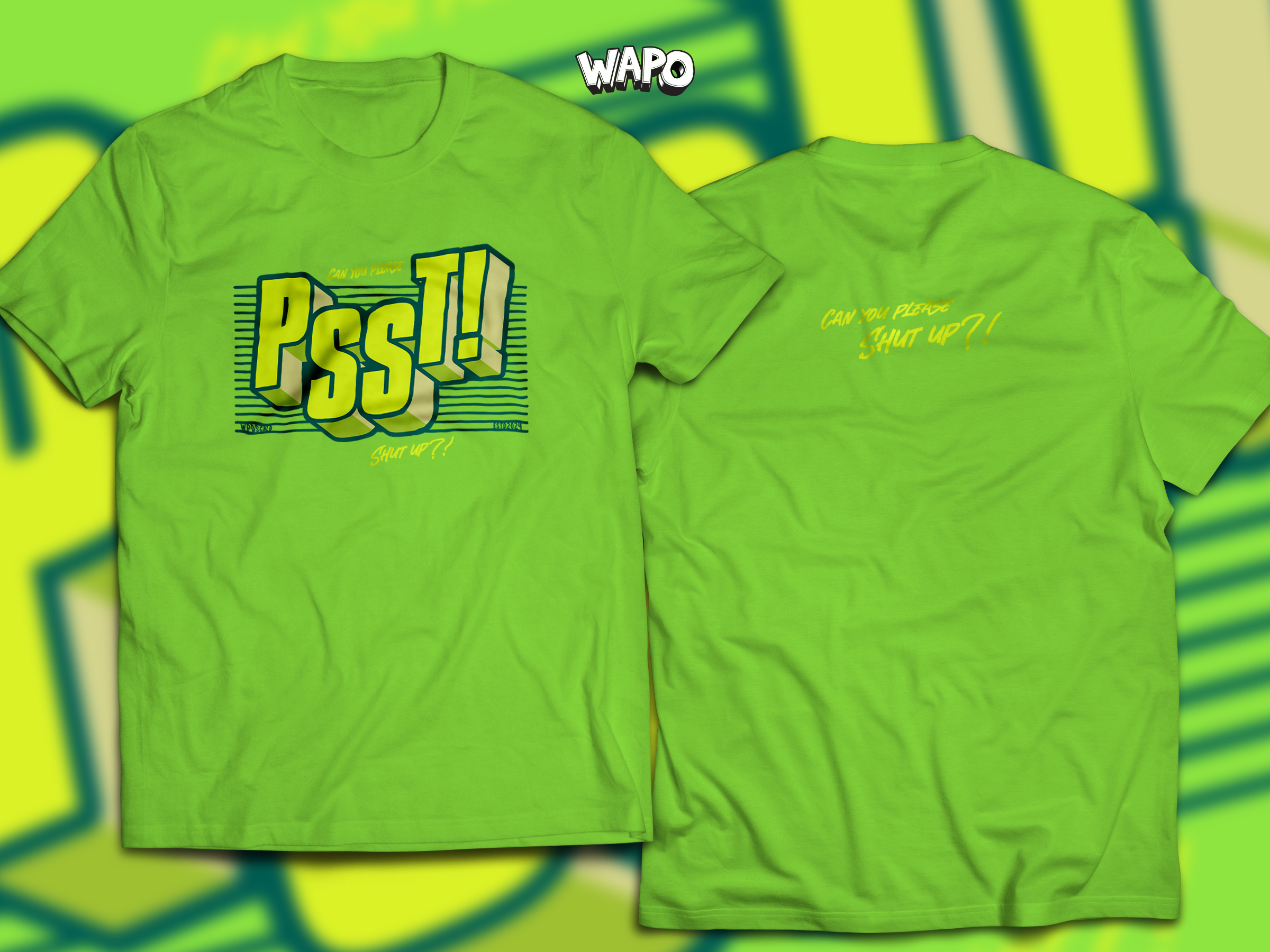 T-Shirt MockUp_PSST green