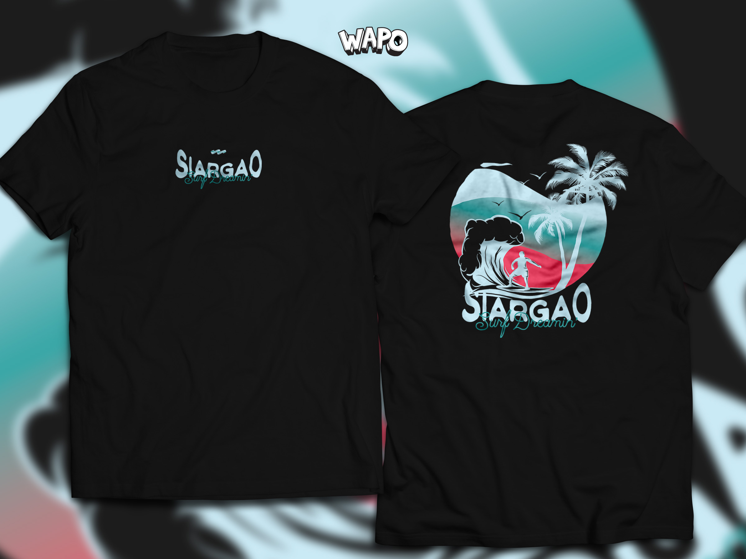 T-Shirt MockUp_black Surf Dreamin v2