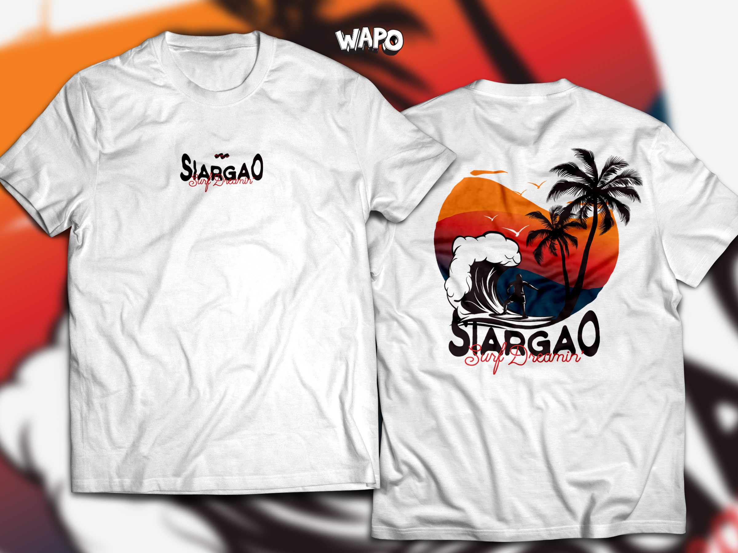T-Shirt MockUp_white Surf Dreamin v2