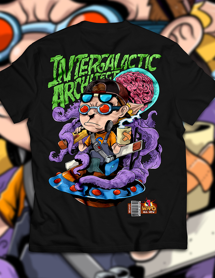 intergalactic architect tee showcase